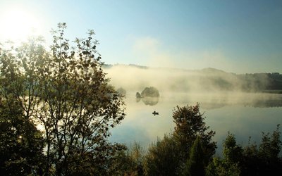 Pêche sur le lac d'Aydat