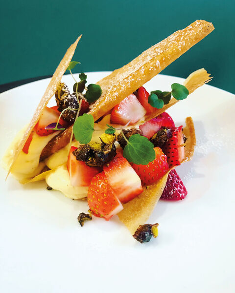 Chez Lucien croustillant de fraises