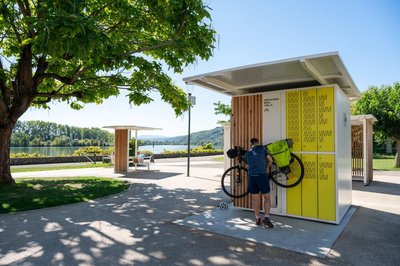 Aire de service vélo sur la ViaRhôna_Condrieu