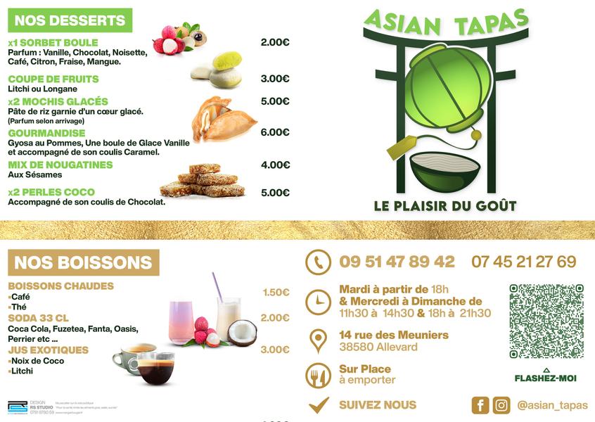 CARTE DES MENUS