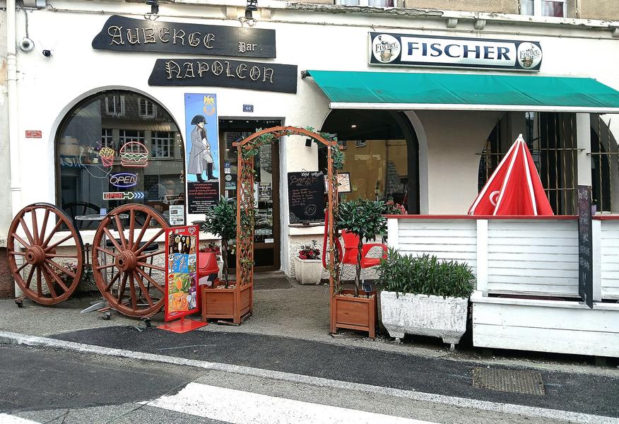Vue de la terrasse de l'auberge