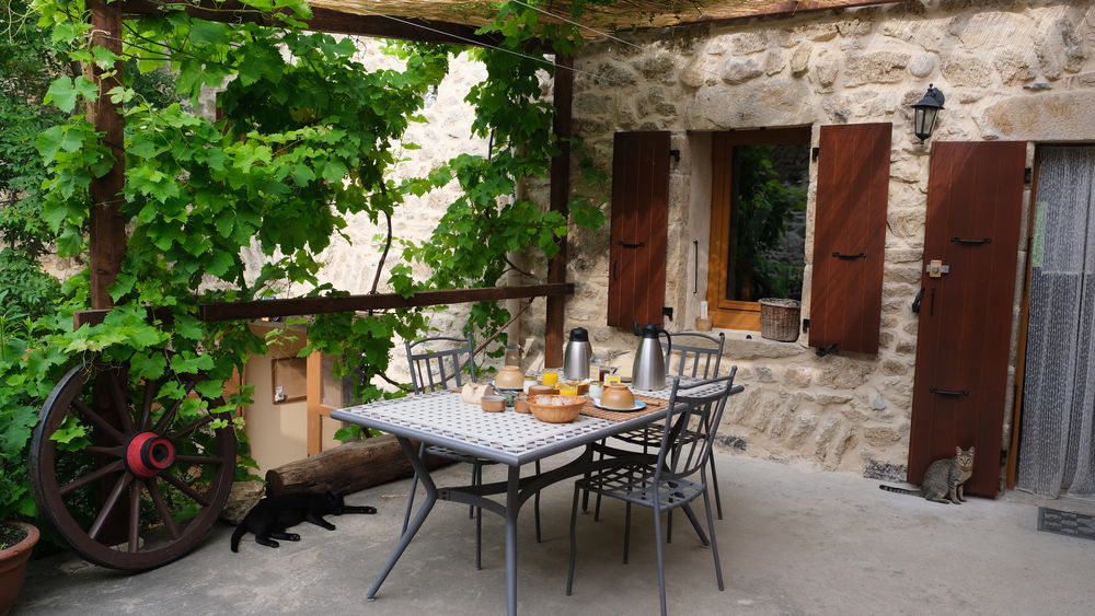 Petit déjeuner en terrasse