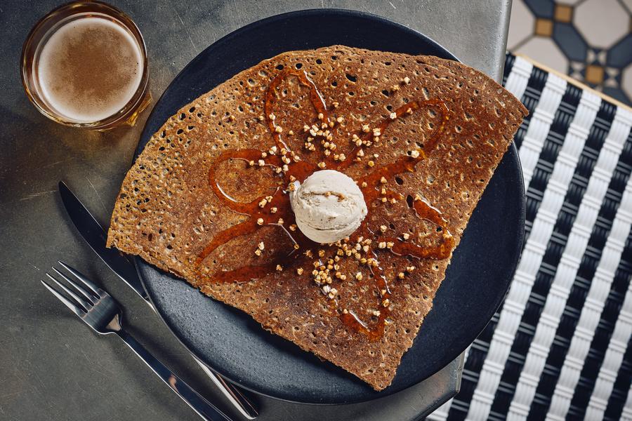 Crèpe glace miel
