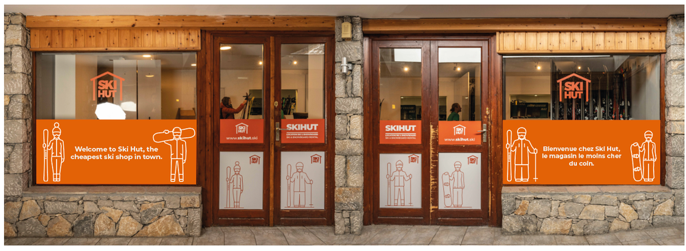 Devanture Ski Hut - Magasin val d'Isère