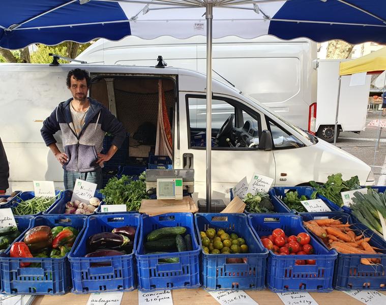 stand au marché