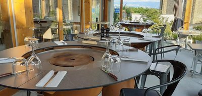 table brasero en terrasse
