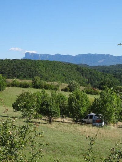 Vue depuis le haut du camping