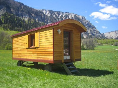 Les roulottes de la Ferme du Pas de l'Aiguillie- Vercors Trièves