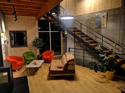 Le salon spacieux Aux Buis Gourmands à La Chapelle en Vercors