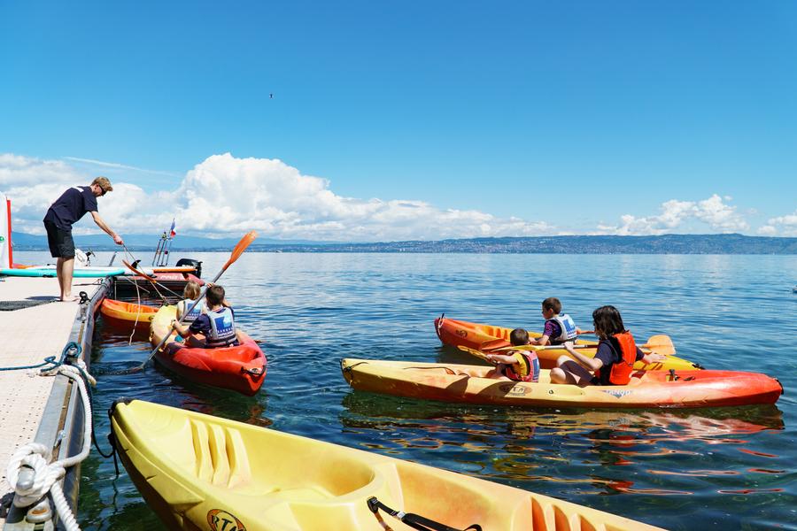 kayaks sur le Léman