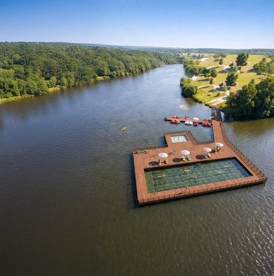 Bassin flottant du plan d'eau de Vieure_Vieure