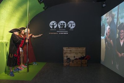 Salle des déguisements/selfies - Visite du Repaire Louis Mandrin avec des enfants