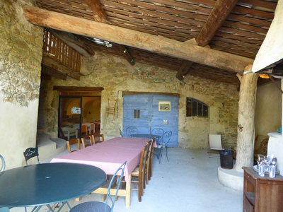 Terrasse gite de groupe