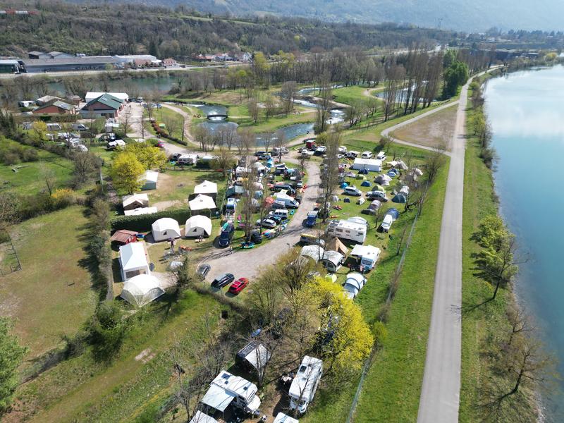 Vue aérienne du camping