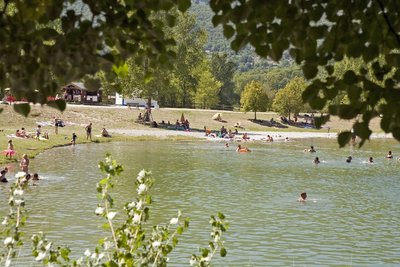 Plage du plan d'eau de Motz
