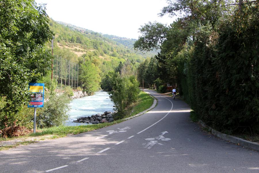 Départ de la piste cyclable