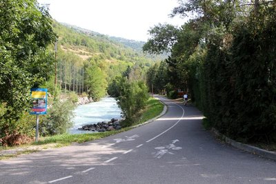 Départ de la piste cyclable