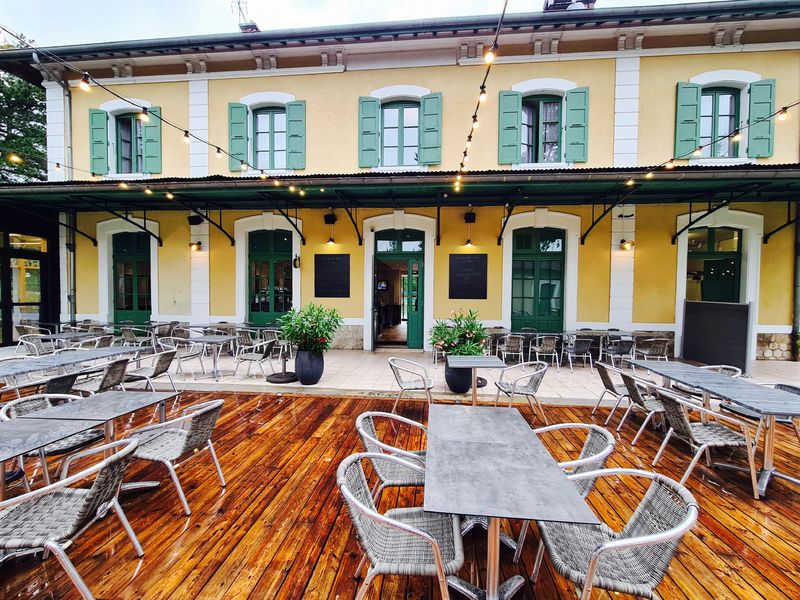 Vue du restaurant La Gare depuis la terrasse