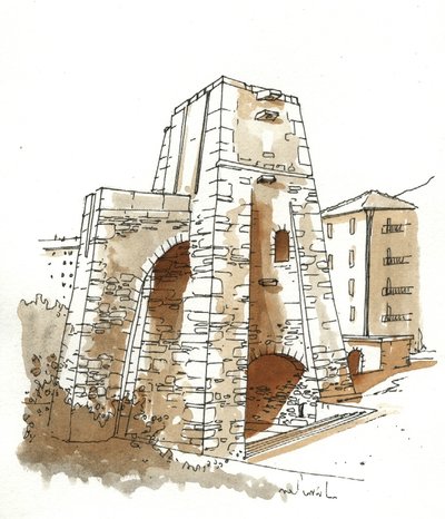 Ancien pilier de télémécanique