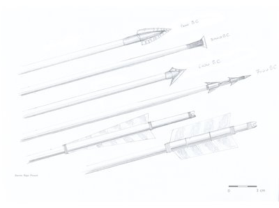 Pointes de flèches et empennages