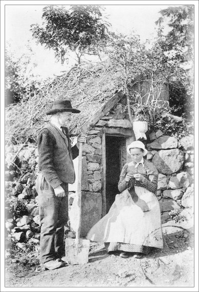 Devant la cabane de vigne