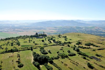 Vue aétienne du Plateau de Gergovie
