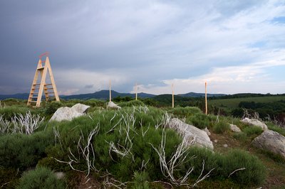 Les Mires du Partage des eaux au Pra Pouzol à Burzet