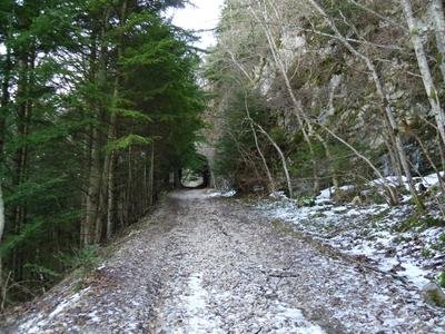 Chemin de la Crémallière vers le tunnel de Pré-Farnier