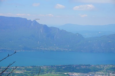 Vue sur le lac du Bourget et la montagne de L'Epine