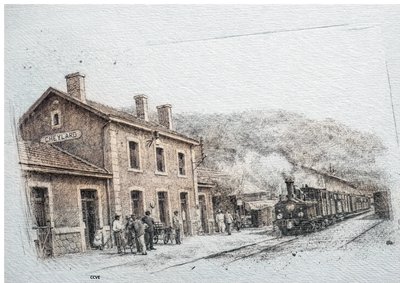 Dessin de la Gare-Le Cheylard -ccve
