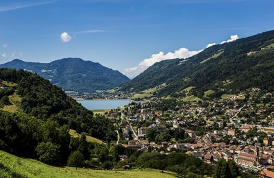 Vue sur Allevard, Isère