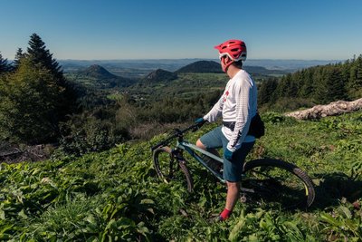 Pause panoramique en VTT