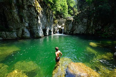 baignade dans la Borne